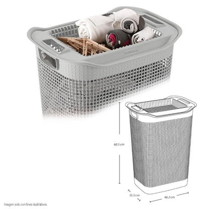 Cesta para ropa 11785-XP Rimax Linun color gris