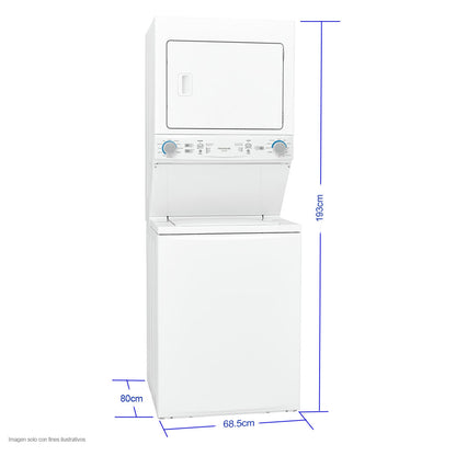 Centro de lavado a gas 20 kilos FLCG7522AW FRIGIDAIRE de acero inoxidable secado MaxFill