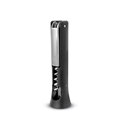 Sacacorchos de Camarero Multifunción 3 en 1, N/A, Château, MASTERPRO, Acero Inoxidable y ABS Negro, 12 cm