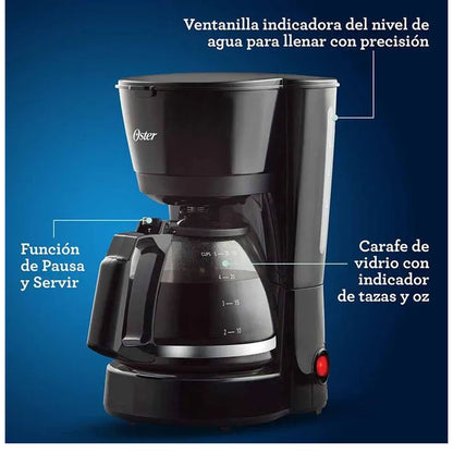Cafetera 5 tazas EOSTBVSTDC05 OSTER termo resistente