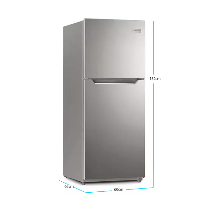 Refrigeradora Frigidaire top mount 9pc FRTS10G3HRS no frost gris bandejas de vidrio templado luz led