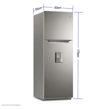 Refrigeradora 12pc TopMount FRTS12K3HTS Frigidaire color gris con dispensador de agua