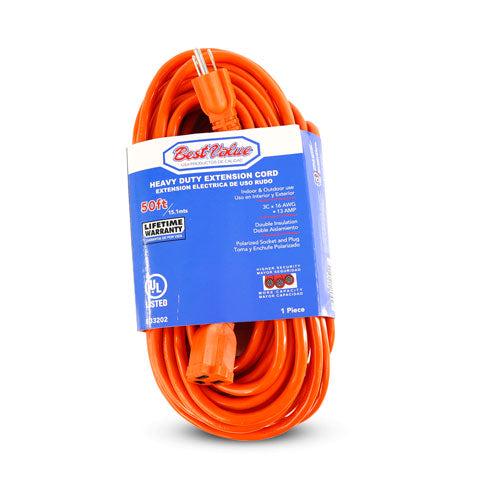 BEST VALUE EXTENSION 50 PIES 16/3 NARANJA E33202
