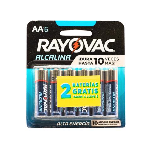 RAYOVAC BATERIA AA  6 PCK