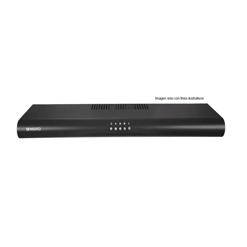 Extractor de Grasa Compacto, 30”, NPE-78NNDM, Nisato, Filtros de aluminio lavable y carbón activo, Color negro