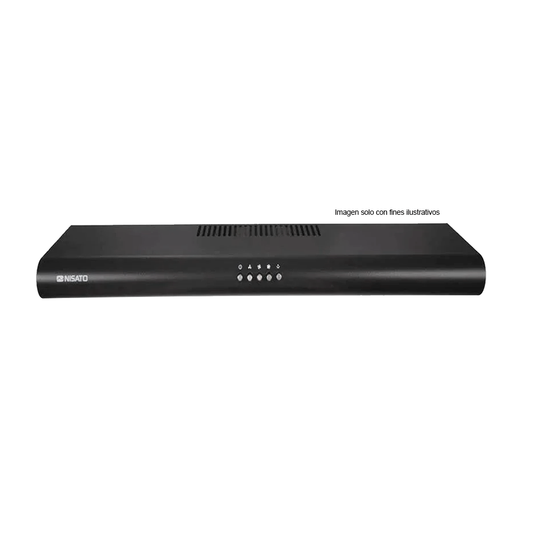 Extractor de Grasa Compacto, 30”, NPE-78NNDM, Nisato, Filtros de aluminio lavable y carbón activo, Color negro