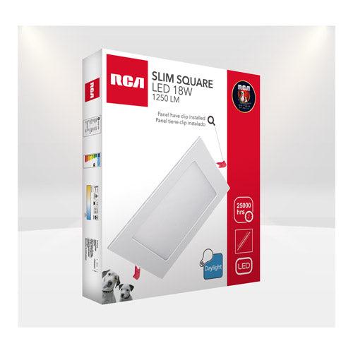 RCA SQUARE PANEL LED 18W 85-277V 6500K PARA EMBUTIR