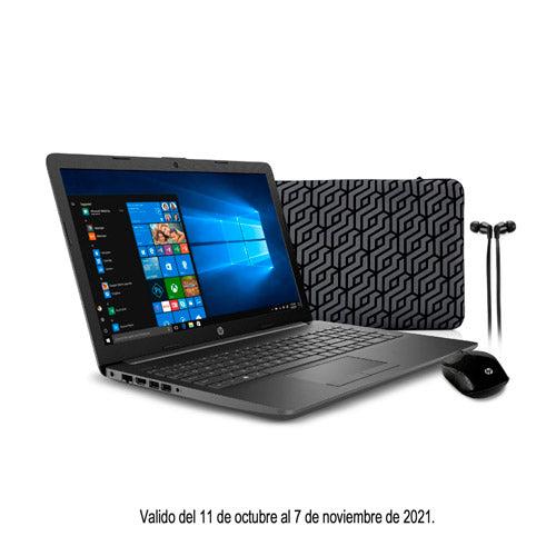 Laptop 15-DW1504LA HP pantalla 15,6" BUNDLE CELERON N4020 4GB 1TB funda +mouse + audífonos Windows 10 home