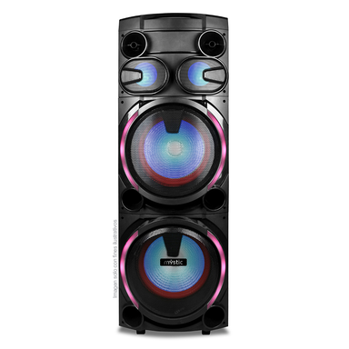 Party icon one , MY-PST1225 Mystic,  audio con Bluetooth, Micrófono inalámbrico UHF, Radio FM, Luz LED. 150W RMS