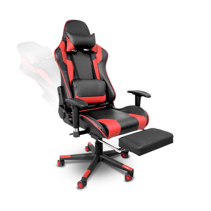 SILLA GAMING MODELO MONACO, COLOR ROJA, TAPIZADO EN PVC/PU, REFERENCIA CH-9012 RED,MEDIDAS W68xD61xH122-132CM