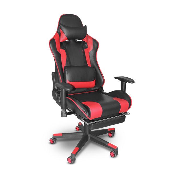 SILLA GAMING MODELO MONACO, COLOR ROJA, TAPIZADO EN PVC/PU, REFERENCIA CH-9012 RED,MEDIDAS W68xD61xH122-132CM