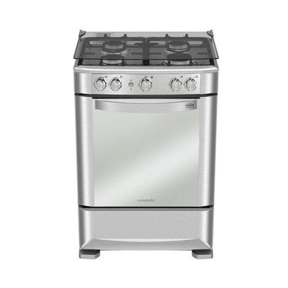 Estufa a Gas, 24”, EMA6030FX0, Mabe, 4 quemadores en acero inoxidable con parrillas de hierro colado y encendido electrónico