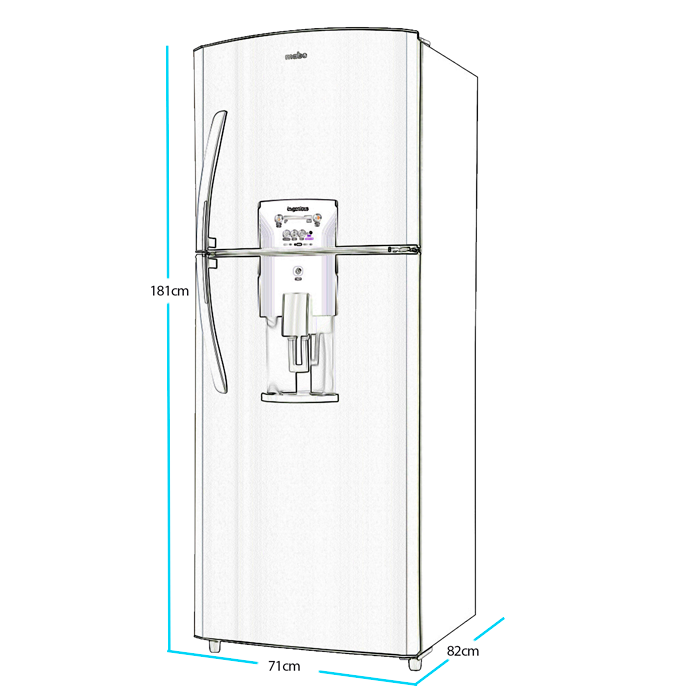 Refrigeradora Mabe 14pc RME360FZMRX0 stain steel dispensador de agua 360 litros no frost