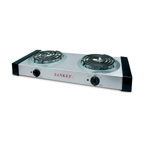 SANKEY ESTUFA DE MESA ELECTRICA ES-202 2 HORNILLAS COLOR GRIS