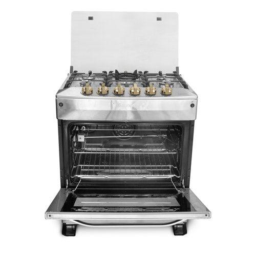 Estufa a gas de 30" NPX-7664TLEPHFM 5 quemadores, mesa de acero inox. Nisato