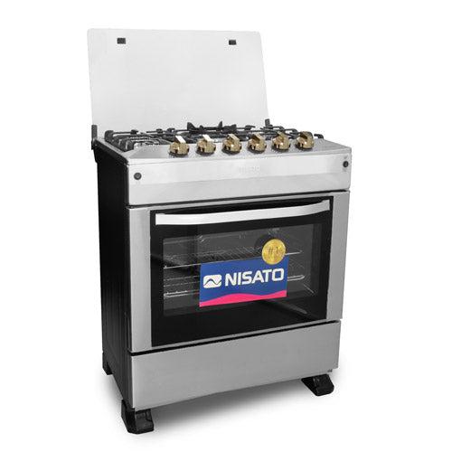 Estufa a gas de 30" NPX-7664TLEPHFM 5 quemadores, mesa de acero inox. Nisato