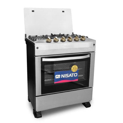 Estufa a gas de 30" NPX-7664TLEPHFM 5 quemadores, mesa de acero inox. Nisato