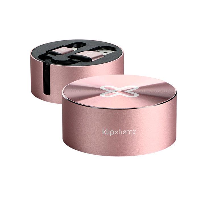 Klip KAC-110RG Cable USB C - USB A 1M Retractable Rose Gold