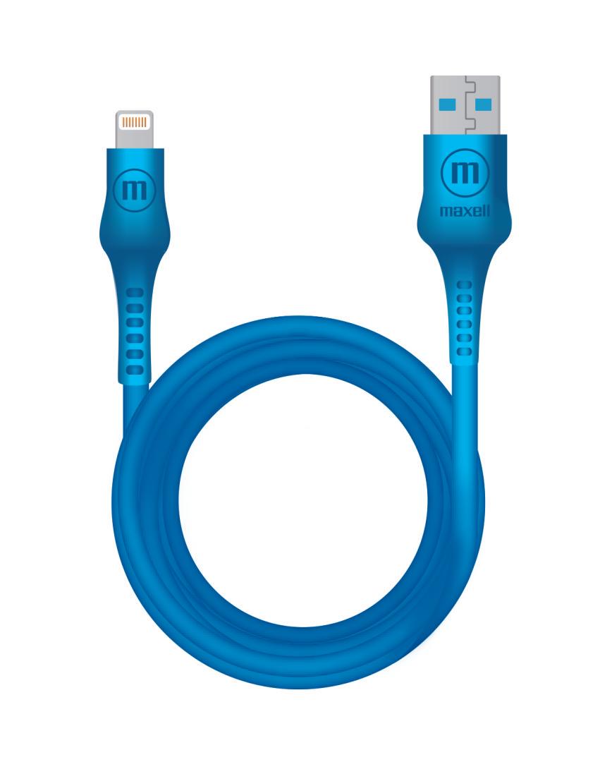 MAXELL JELEEZ 348209 CABLE AZUL USB A LIGHTNING 4 PIES
