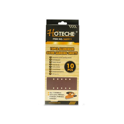 HOTECHE HOJAS DE LIJAR DE ÓXIDO DE ALUMINIO 10PCS 115 * 280MM