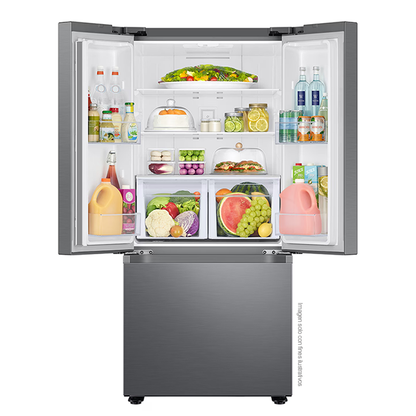 Refrigeradora Samsung 22pc RF22A4010S9/AP french door inverter monocooling bandejas de vidrio templado.