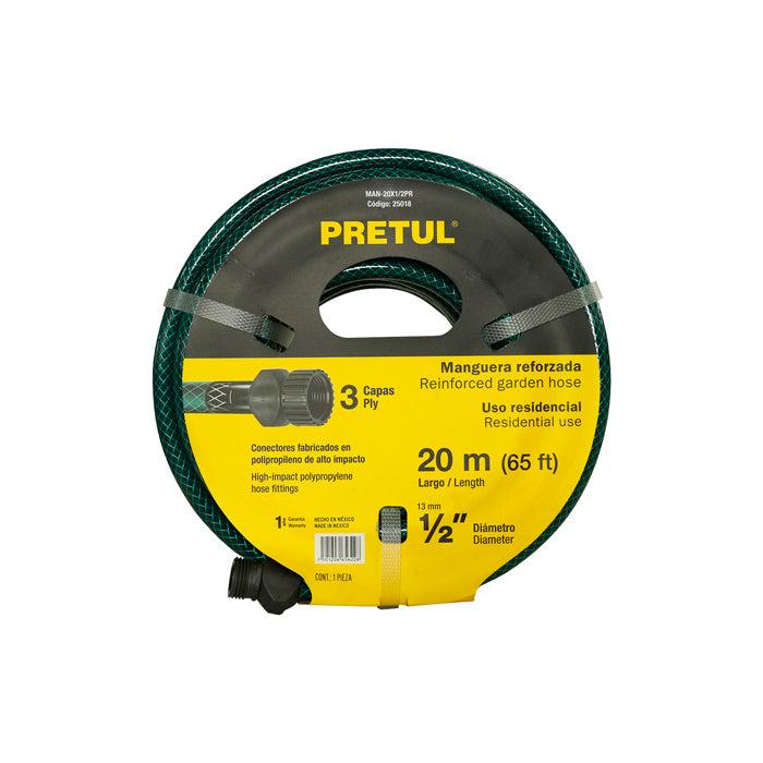 PRETUL MANGUERA 3 CAPAS REFORZADA 1/2" X 65 PIES