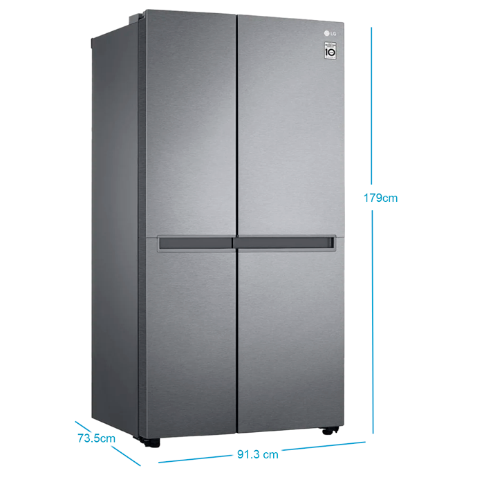 Refrigeradora de 22 pies cúbicos LG Side by Side  compresor inverter con 10 años de garantía