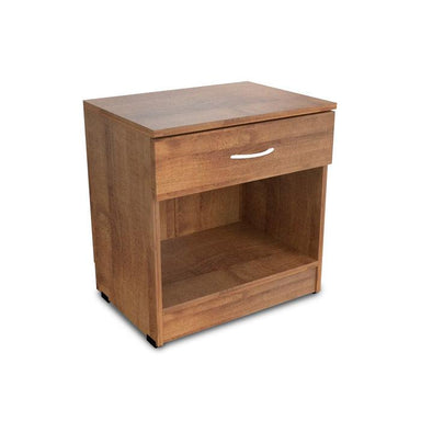 MESA DE NOCHE MN1510, ESTRUCTURA DE MADERA AGLOMERADA, MEDIDAS 48L X 35W X 50.5H CM COLOR AMARETTO