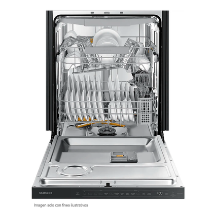 Lavaplatos 24" mandos ocultos DW80B6060UG/AP Samsung Ccon 3 estantes, tina de acero inoxidable