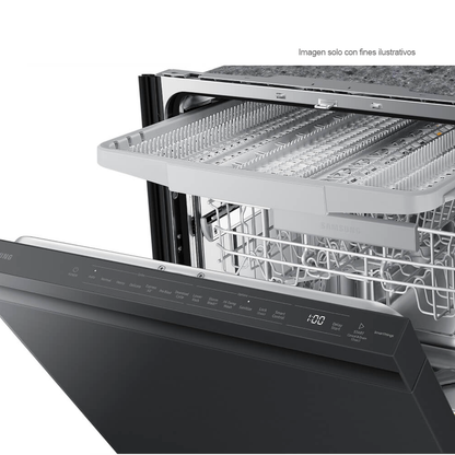 Lavaplatos 24" mandos ocultos DW80B6060UG/AP Samsung Ccon 3 estantes, tina de acero inoxidable