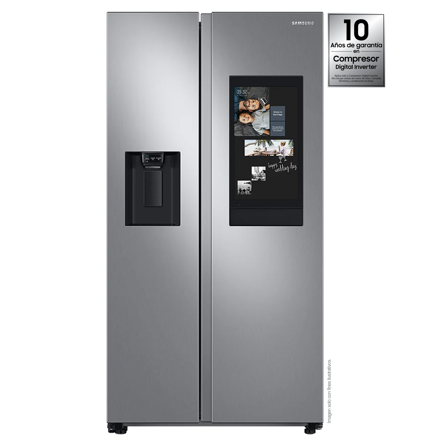 Refrigeradora 22pc Side By Side RS22A5561S9/AP Samsung Family Hub, con SmartThings