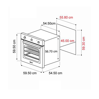 Horno empotrable eléctrico 220V DRIJA Latino 60