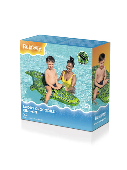 Flotador Infantil, 60" x 28", 41477, Bestway, Cocodrilo Buddy, 1.52 x 0.71 m