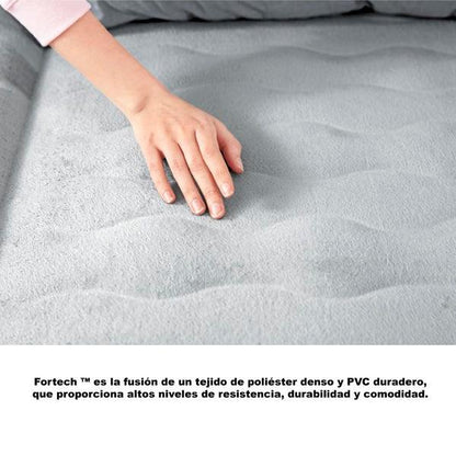 Colchón inflable Queen 69076 Bestway 80x60x18 pulgadas, Fortech Airbed Snugable Top Built-in ac pump