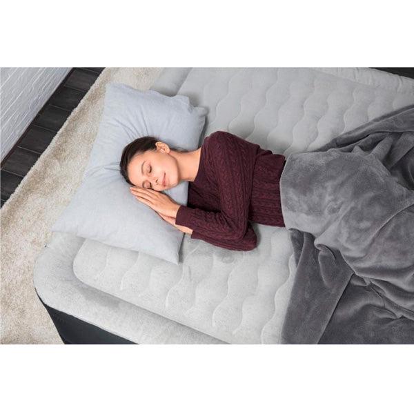 Colchón inflable Queen 69076 Bestway 80x60x18 pulgadas, Fortech Airbed Snugable Top Built-in ac pump