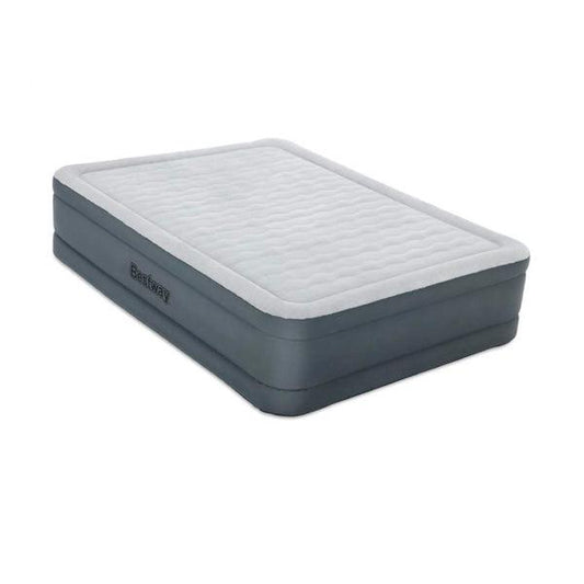Colchón inflable Queen 69076 Bestway 80x60x18 pulgadas, Fortech Airbed Snugable Top Built-in ac pump