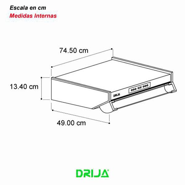 Extractor de grasa 30" compacta Slim Touch 76 ACERO DRIJA