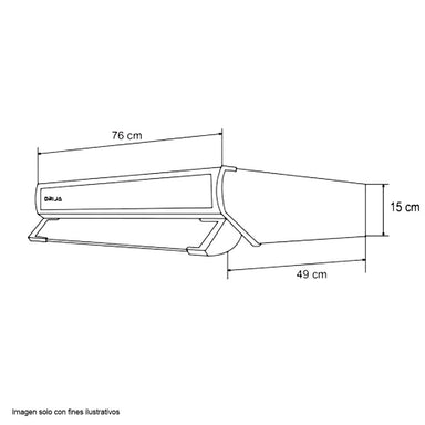 Extractor de grasa 30" compacta Slim Touch 76 ACERO DRIJA filtros de aluminio