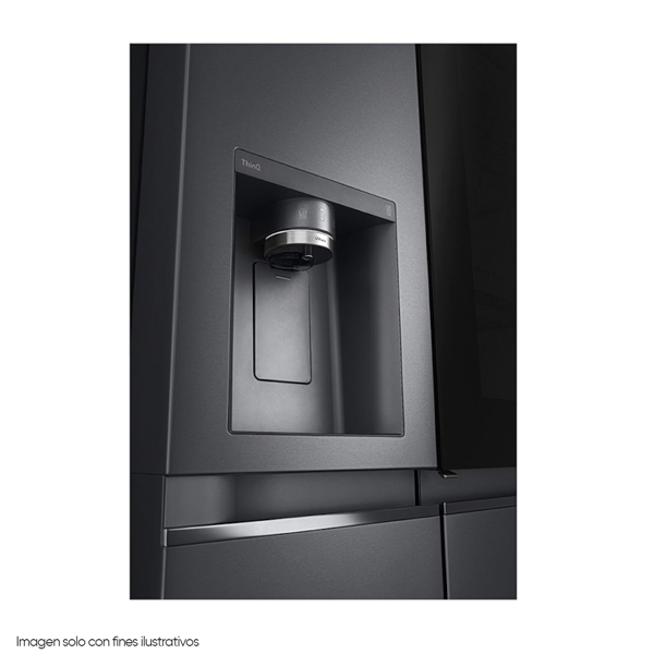 Refrigeradora 23pc LS66SXTC LG  Side by Side matte black dispensador de agua.