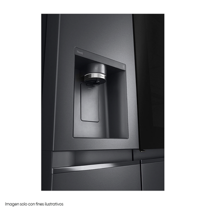 Refrigeradora 23pc LS66SXTC LG  Side by Side matte black dispensador de agua.
