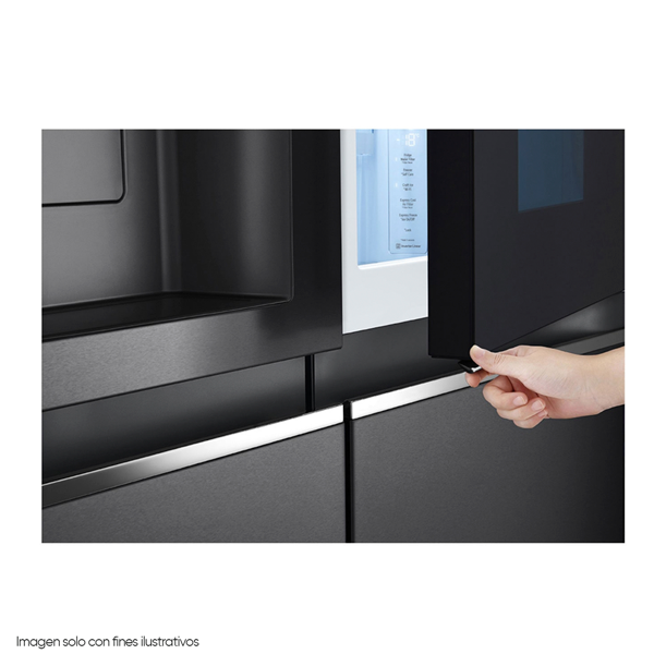 Refrigeradora 23pc LS66SXTC LG  Side by Side matte black dispensador de agua.
