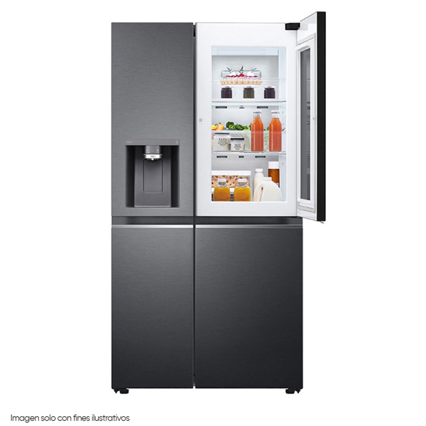 Refrigeradora side by side 23pc LG  LS66SXTC matte black stain steel counter depth instaview door in door dual ice maker with craft ice nature fresh linear cooling door cooling dispensador de agua.