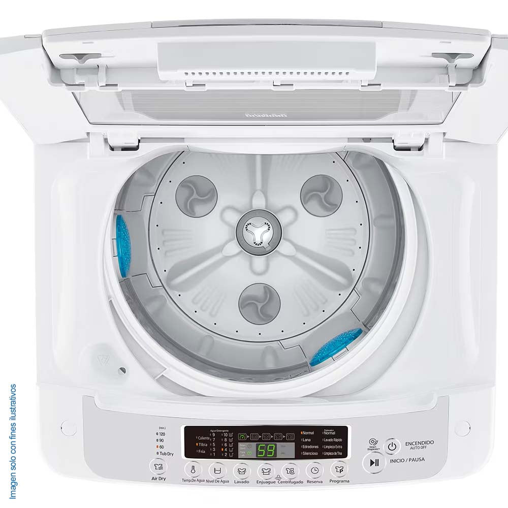 Lavadora LG Automática 13 Kg WT13WPBP color blanco tecnología Smart inverter