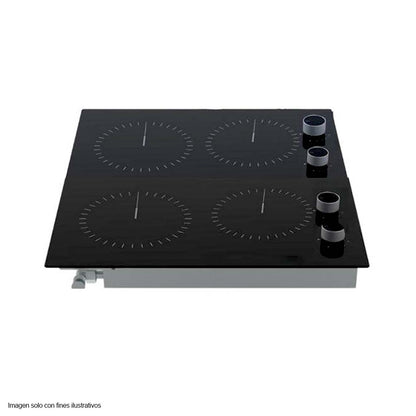 Estufa 24" empotrable eléctrica Bari 60 vitroceramica 4 zonas de cocción.