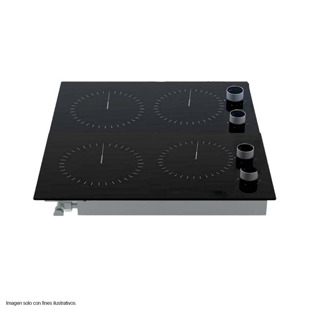 Estufa 24" empotrable eléctrica Bari 60 vitroceramica 4 zonas de cocción.