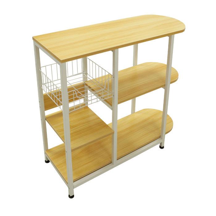 Organizador de cocina LFN043, estructura de madera aglomerada y melamina, medidas 80x76.8x30cm