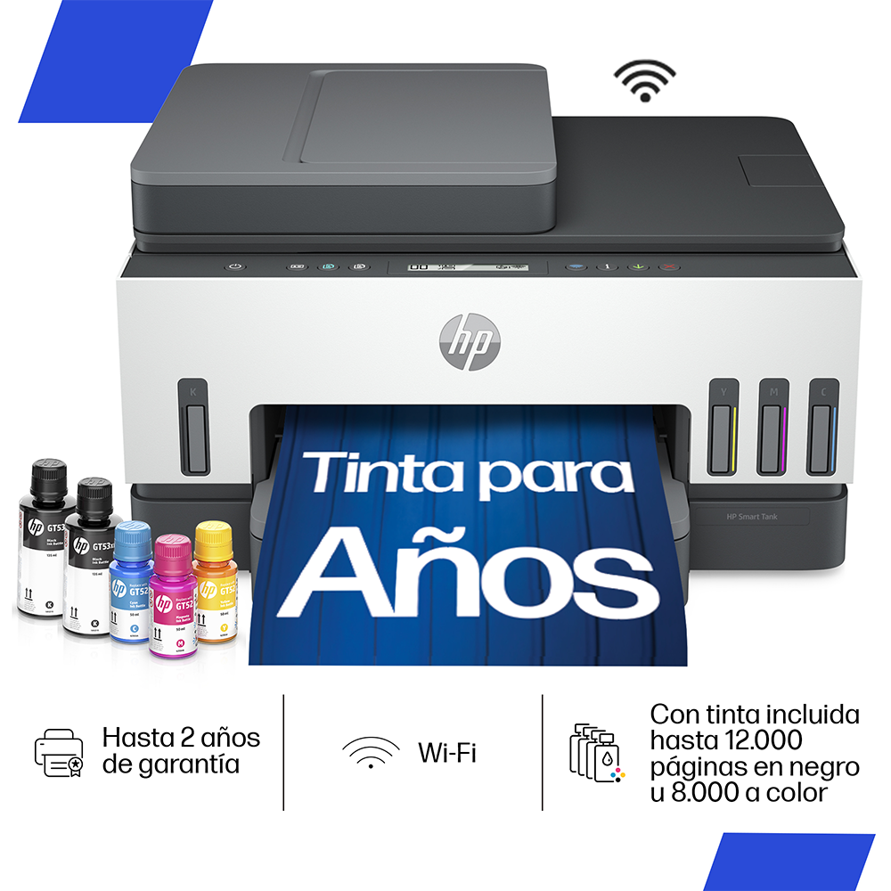 Impresora Multifuncional HP Smart Tank 750 Wi-Fi, Bluetooth