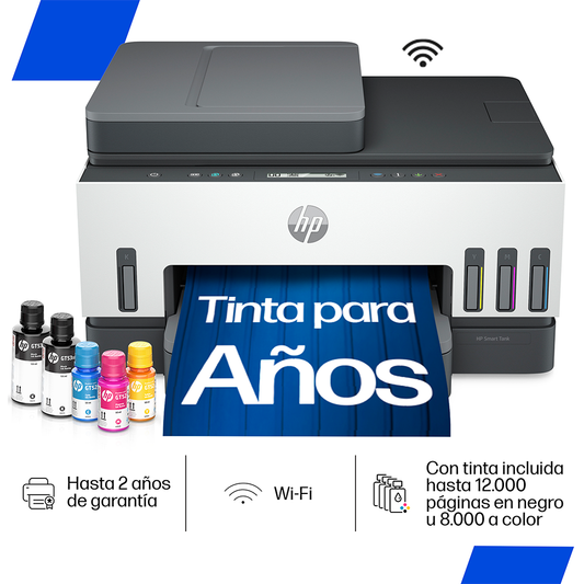 Impresora Multifuncional HP Smart Tank 750 Wi-Fi, Bluetooth