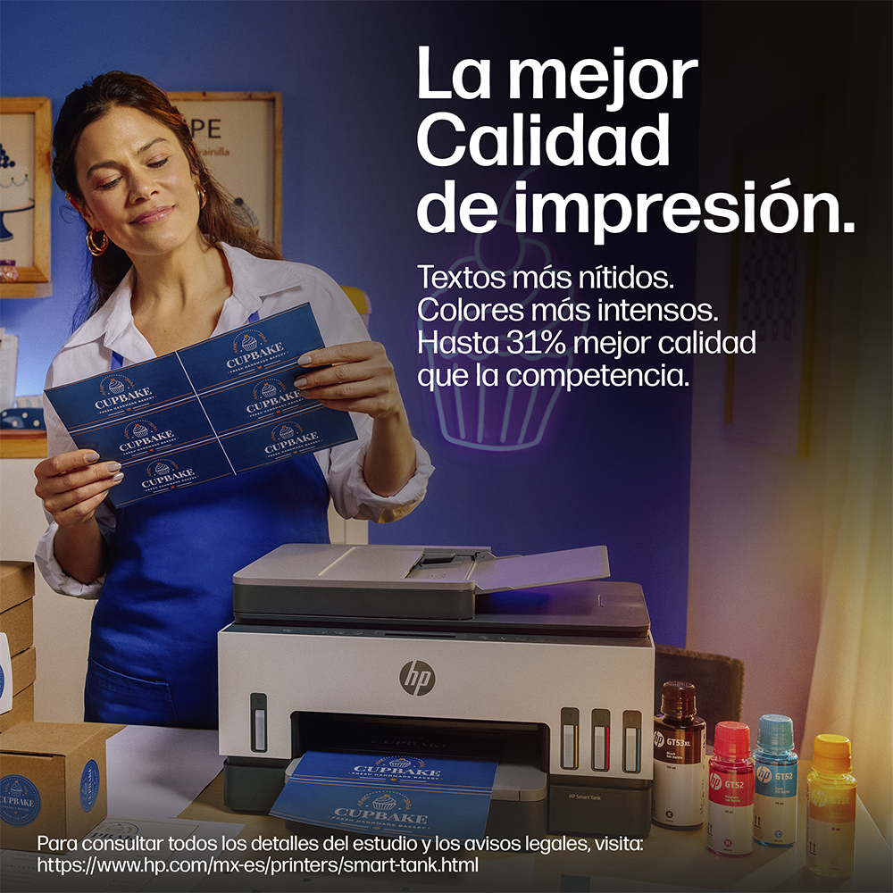 Impresora Multifuncional HP Smart Tank 750 Wi-Fi, Bluetooth
