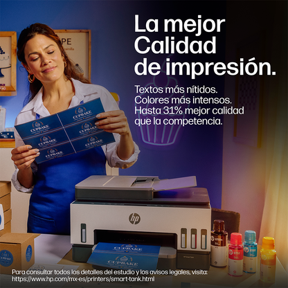 Impresora Multifuncional HP Smart Tank 750 Wi-Fi, Bluetooth